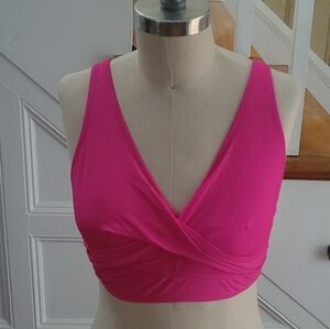 AQUA EVE Pink Bikini Swim Top Size Small Brand New